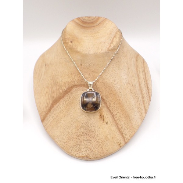Pendentif carré Chiastolite Andalousite Pendentifs pierres naturelles TA22.5