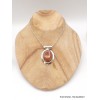 Pendentif en Agate dorée bélière tube Pendentifs pierres naturelles TA17.4