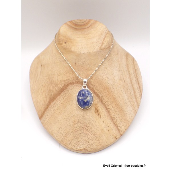 Pendentif Sodalite bleue ovale Bijoux en Sodalite TA3.2