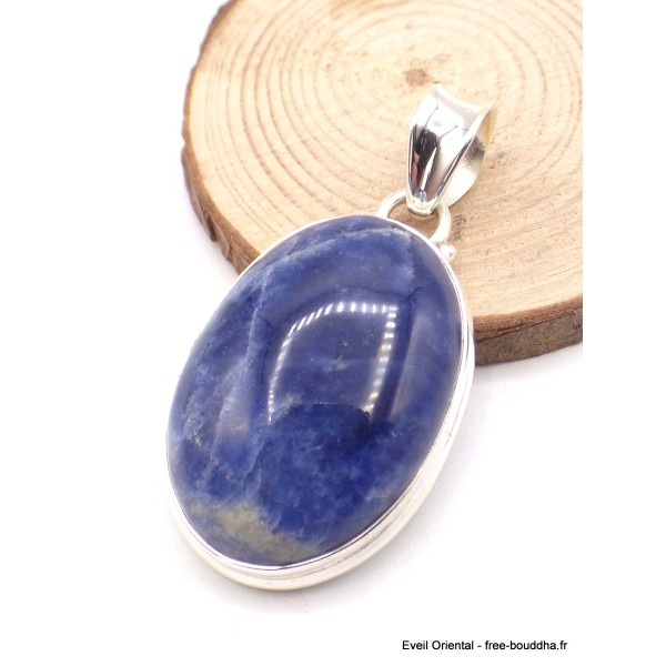 Pendentif argent Sodalite bleue ovale Pendentifs pierres naturelles TA3.3