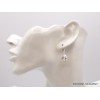 Boucles d'oreilles rondes Cristal de roche facetté Bijoux en Cristal de roche CZ82.2