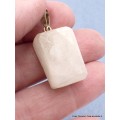 Pendentif rectangulaire véritable Emeraude sur Quartz Pendentifs pierres naturelles PU22.3