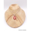 Pendentif en Druze d'Agate rouge Pendentifs pierres naturelles CZ24.4