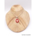 Pendentif en Druze d'Agate rouge Pendentifs pierres naturelles CZ24.4