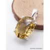 Pendentif argent Quartz Miel facetté Pendentifs pierres naturelles CZ30.2