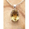 Pendentif argent Quartz Miel facetté Pendentifs pierres naturelles CZ30.2