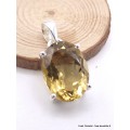Pendentif argent Quartz Miel facetté Pendentifs pierres naturelles CZ30.2