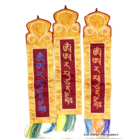 Tenture tibétaine Manjushri bordée main Tentures tibétaines Bouddha MAN12