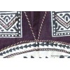 Nappe tibétaine en coton brodé bordeau rouge Tentures tibétaines Bouddha NTK4