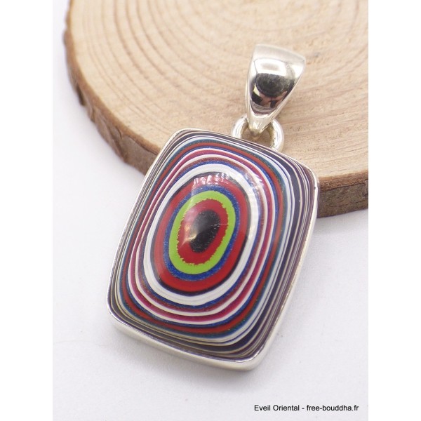 Pendentif authentique Agate Detroïte vert pomme rouge Pendentifs pierres naturelles XV17.6