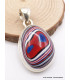 Pendentif Fordite Agate Detroïte oval rouge bleu Pendentifs pierres naturelles XV17.7