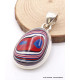 Pendentif Fordite Agate Detroïte oval rouge bleu Pendentifs pierres naturelles XV17.7