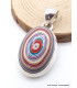 Pendentif Agate de Detroit rouge bleu Pendentifs pierres naturelles XV17.8