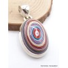 Pendentif Agate de Detroit rouge bleu Pendentifs pierres naturelles XV17.8