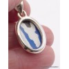 Pendentif Agate de Detroit rouge bleu Pendentifs pierres naturelles XV17.8