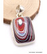 Pendentif Agate de Detroit rouge noir Pendentifs pierres naturelles XV17.9