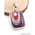 Pendentif Agate de Detroit rouge noir Pendentifs pierres naturelles XV17.9