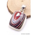 Pendentif Agate de Detroit rouge noir Pendentifs pierres naturelles XV17.9