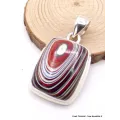 Pendentif Agate de Detroit rouge noir - Pendentifs pierres naturelles