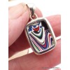 Pendentif Agate de Detroit rouge noir Pendentifs pierres naturelles XV17.9