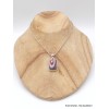 Pendentif Agate de Detroit rouge noir Pendentifs pierres naturelles XV17.9