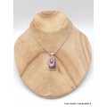 Pendentif Agate de Detroit rouge noir Pendentifs pierres naturelles XV17.9