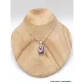 Pendentif Agate de Detroit rouge noir - Pendentifs pierres naturelles