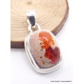 Pendentif Opale mexicaine de feu orange Pendentifs pierres naturelles XV30.6
