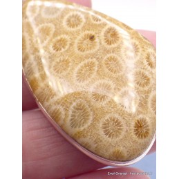Pendentif en Corail fossile indonésien asymétrique Pendentifs pierres naturelles XV26.4