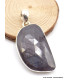 Grand Pendentif Saphir noir africain facetté asymétrique Pendentifs pierres naturelles XV34.2