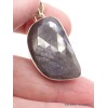 Grand Pendentif Saphir noir africain facetté asymétrique Pendentifs pierres naturelles XV34.2