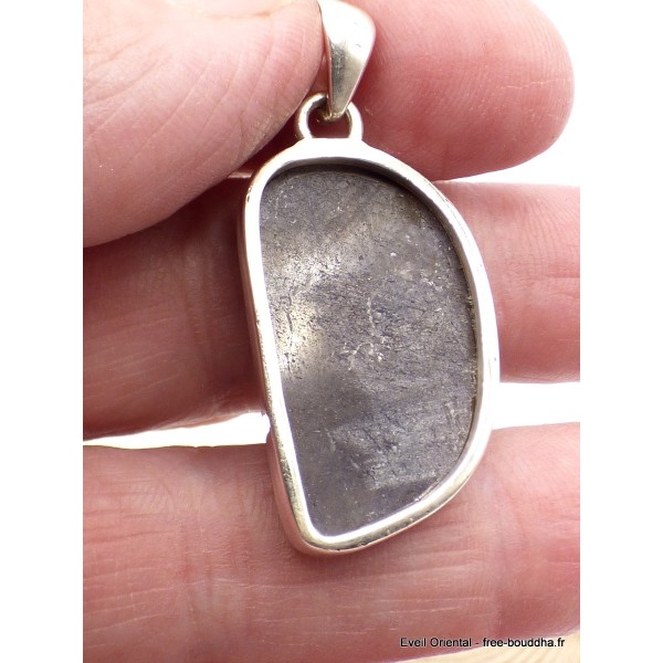 Grand Pendentif Saphir noir africain facetté asymétrique Pendentifs pierres naturelles XV34.2