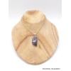 Grand Pendentif Saphir noir africain facetté asymétrique Pendentifs pierres naturelles XV34.2