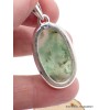 Pendentif Mtorolite ou Emeraude sur Chrysoprase ovale Pendentifs pierres naturelles XV33.2
