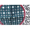 Nappe tibétaine en coton brodé rouge bleu Tentures tibétaines Bouddha NTK5