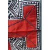 Nappe tibétaine en coton brodé rouge bleu Tentures tibétaines Bouddha NTK5