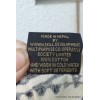 Nappe tibétaine en coton brodé rouge bleu Tentures tibétaines Bouddha NTK5