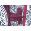 Nappe tibétaine en coton brodé écru kaki bordeau Tentures tibétaines Bouddha NTK6