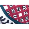 Nappe tibétaine en coton brodé écru kaki bordeau Tentures tibétaines Bouddha NTK6