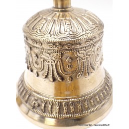 Grosse cloche tibétaine de cérémonie 19 cm Objets rituels bouddhistes DOVAJ24