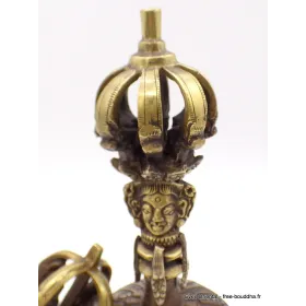 Cloche tibétaine et dorjé 8 branches 18 cm-ah - Objets rituels bouddhistes