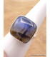 Bague Labradorite bleu carrée taille 60/61 Bijoux en Labradorite XV54.10