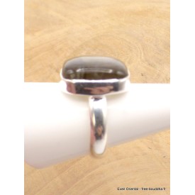 Bague Labradorite bleu carrée taille 60/61 Bijoux en Labradorite XV54.10