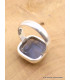 Bague Labradorite bleu carrée taille 60/61 Bijoux en Labradorite XV54.10