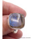 Bague Labradorite bleu carrée taille 60/61 Bijoux en Labradorite XV54.10