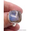 Bague Labradorite bleu carrée taille 60/61 Bijoux en Labradorite XV54.10