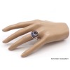 Bague Labradorite bleu carrée taille 60/61 Bijoux en Labradorite XV54.10