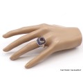 Bague Labradorite bleu carrée taille 60/61 Bijoux en Labradorite XV54.10