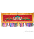 Tenture tibétaine Mahakala rouge contours jaune Tentures tibétaines Bouddha NMAHA1