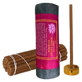 Encens tibétain Lotus Blanc - Sagresse Spirituelle, clarté mentale - Encens tibétains, accessoires